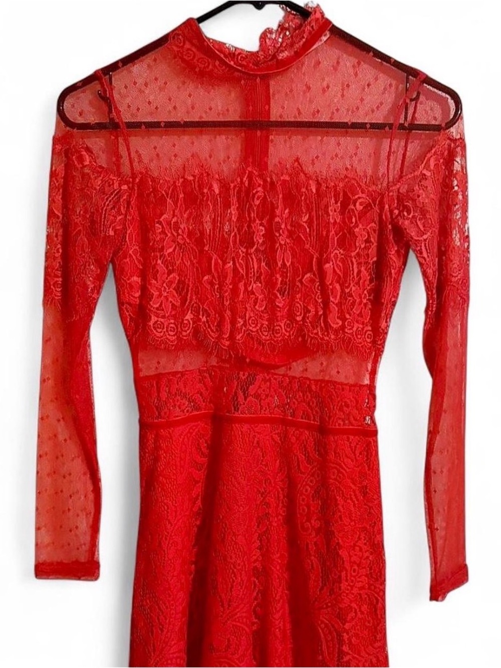 8 by yoox red sheer dress. XS